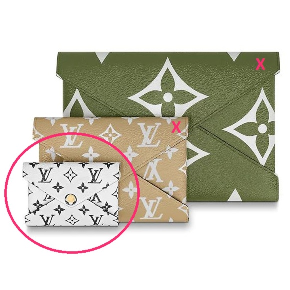 Louis Vuitton Green, Tan, and White Wallet Set - Picture 1 of 6